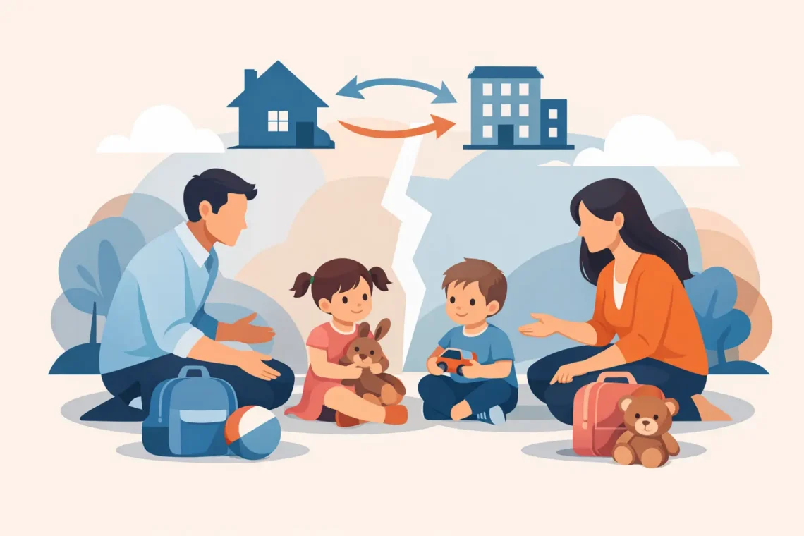 Custodia compartida con hijos pequeños